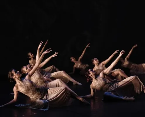 Spectacle de fin d'année - chorégraphie adultes de Danse Passion sur scène.
