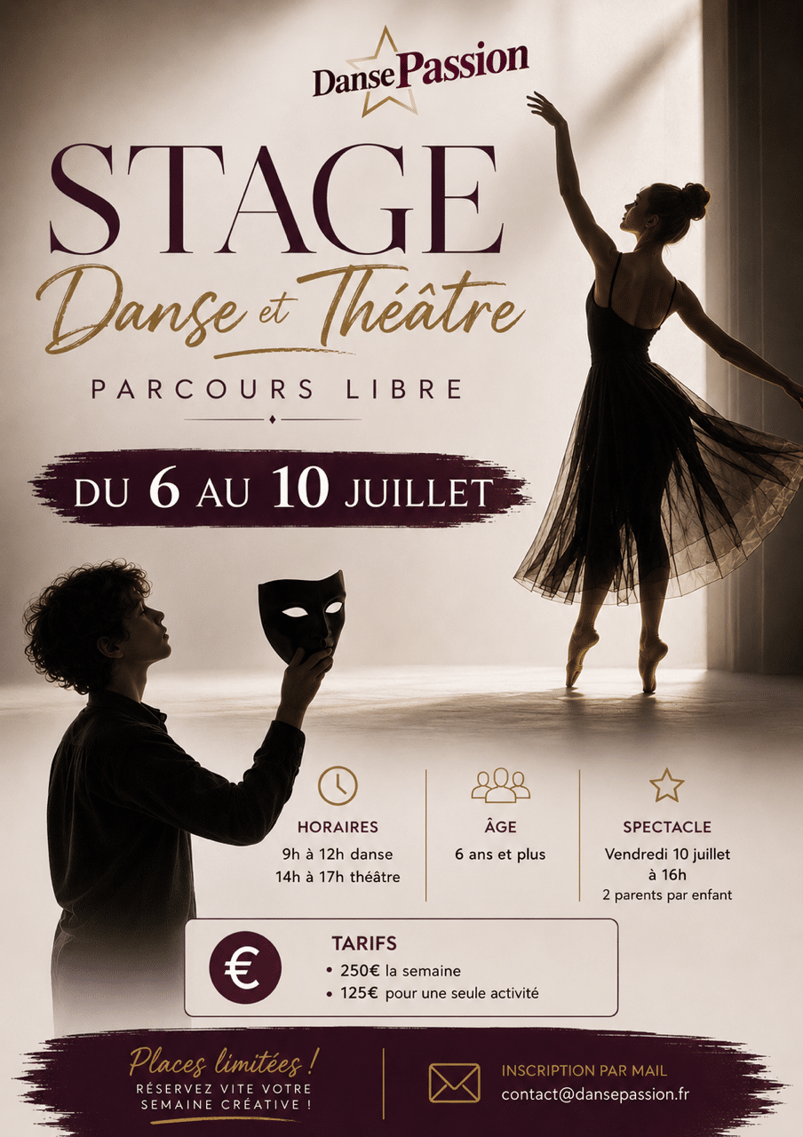 Affiche stage d'été 2026
